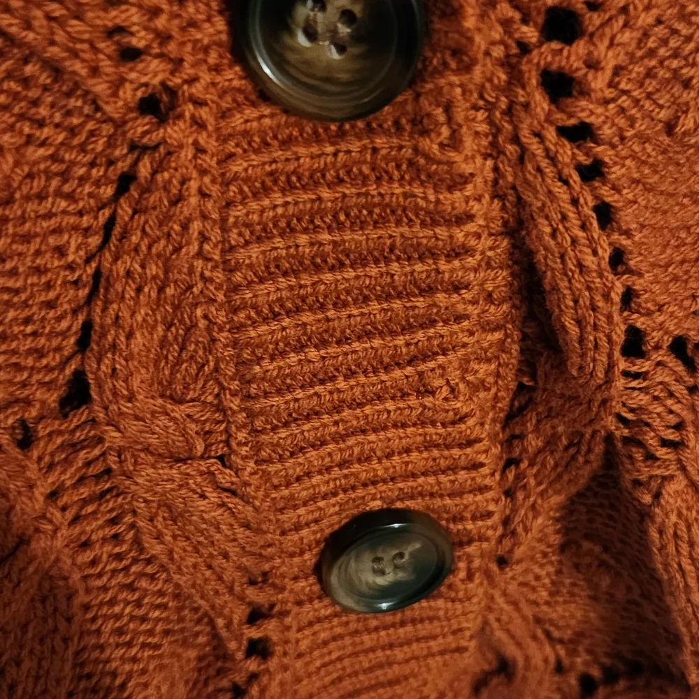 Ryegrass Jcpenney cap sleeve button-up cardigan. Rust Color never worn 🔥 - Picture 7 of 7